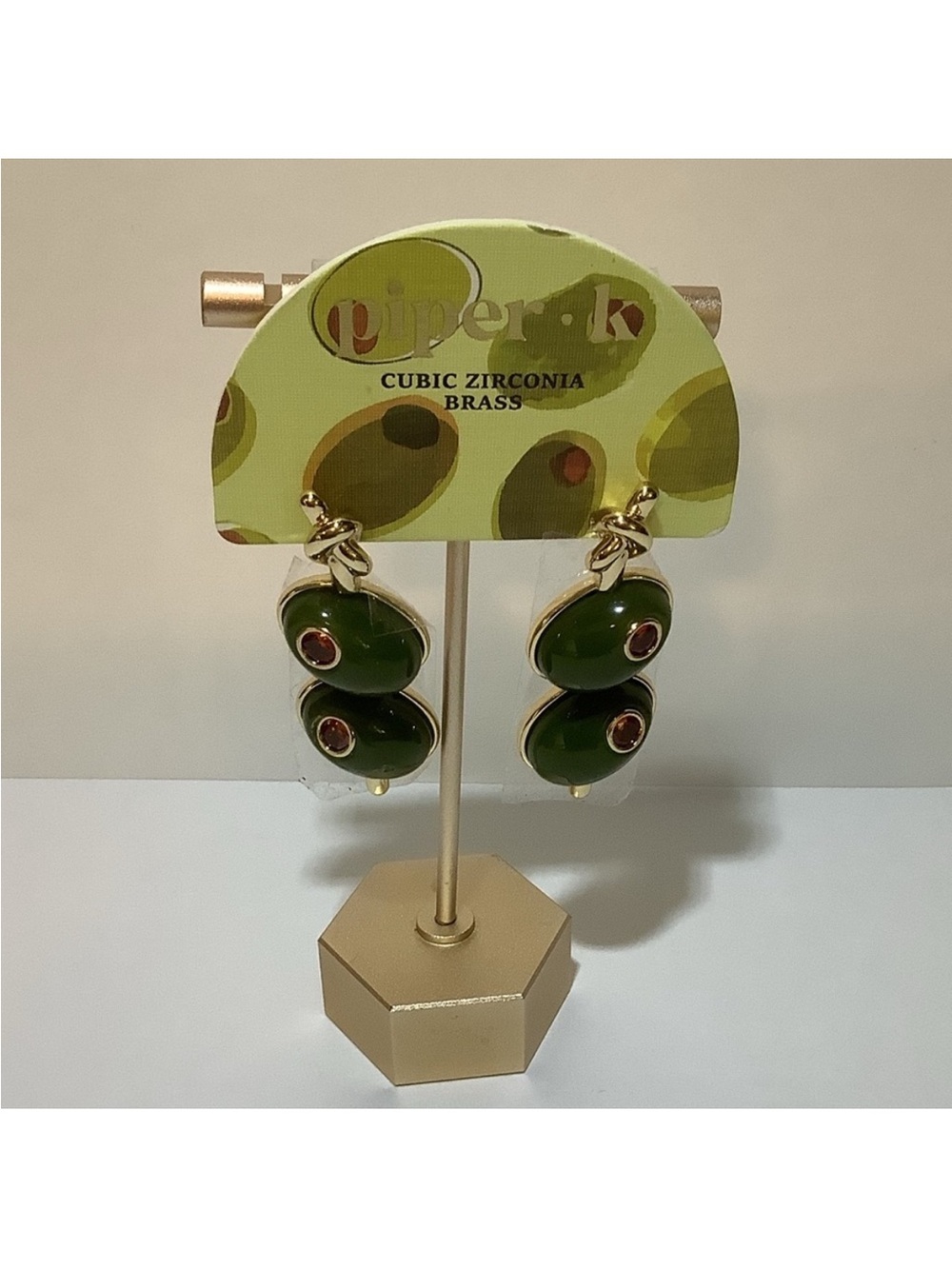 Piper K Martini Olive Earrings